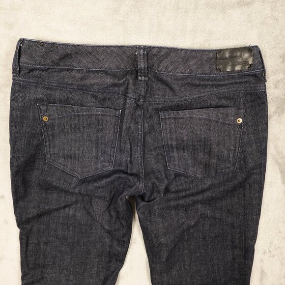 Express Jeans EVA Fit & Flare - Women's Size 10R - Dark Indigo Blue Denim - Picture 10 of 12